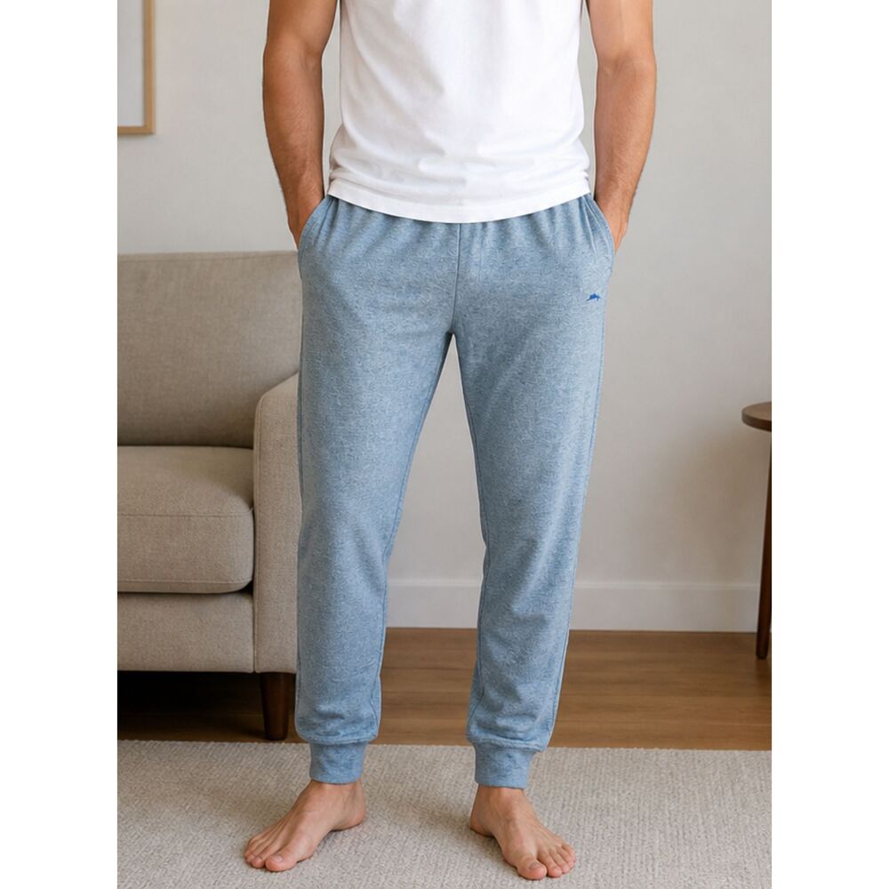 Tommy Bahama Lounge Pajama Pants Mens Large Grey Elastic Waist Soft Stretch